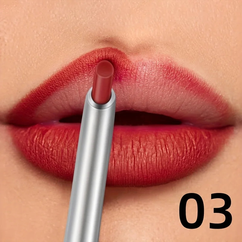 Waterproof Matte Lipliner Pencil Red Contour Tint Lipstick Long Lasting Non-stick Cup Moisturising Lips Makeup Cosmetic