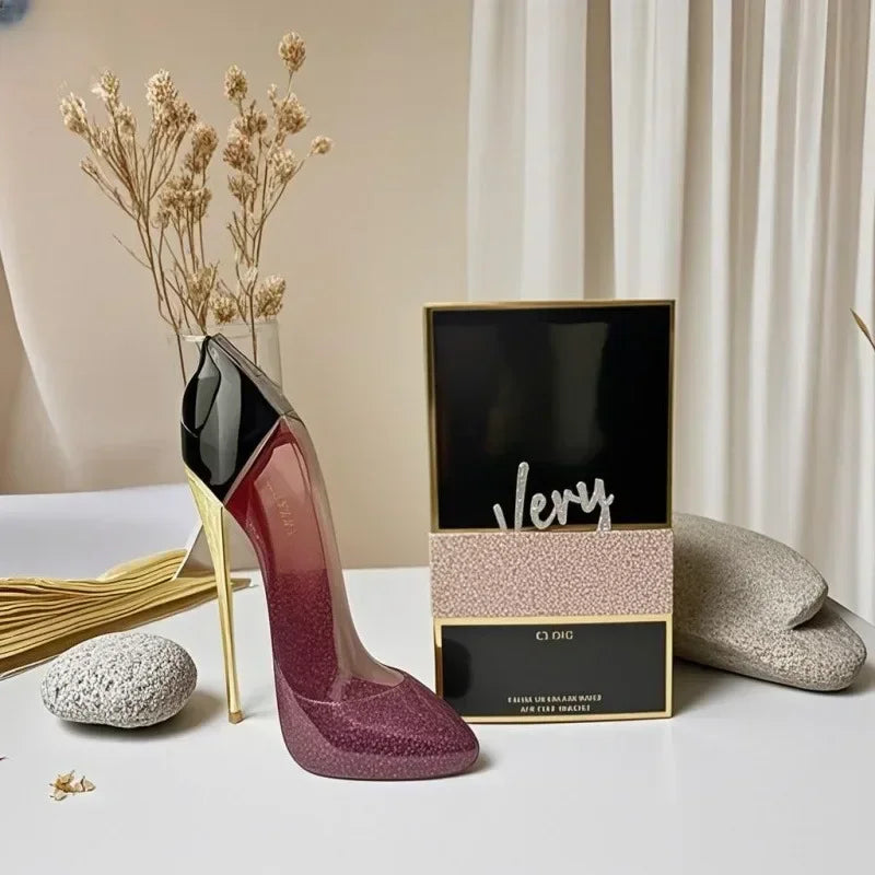 New 80ml Women's Luxury Floral Elegant High Heel Bottle Design Lasting Fragrance Sexy Spray Fashion Deodorant Perfume Gift