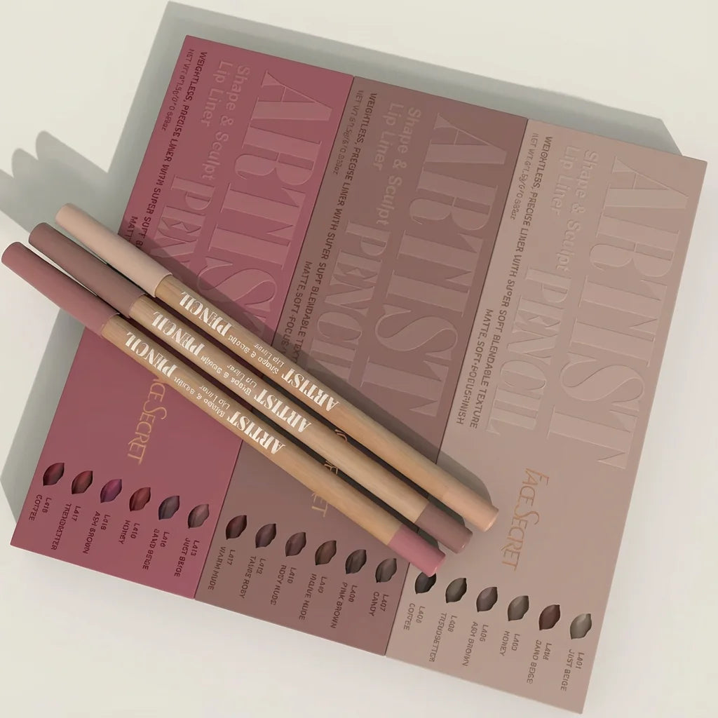 6pcs Velvet Matte Lip Liner Set | Long-Lasting, Non-Drying | Perfect for Delineating and Filling Lips