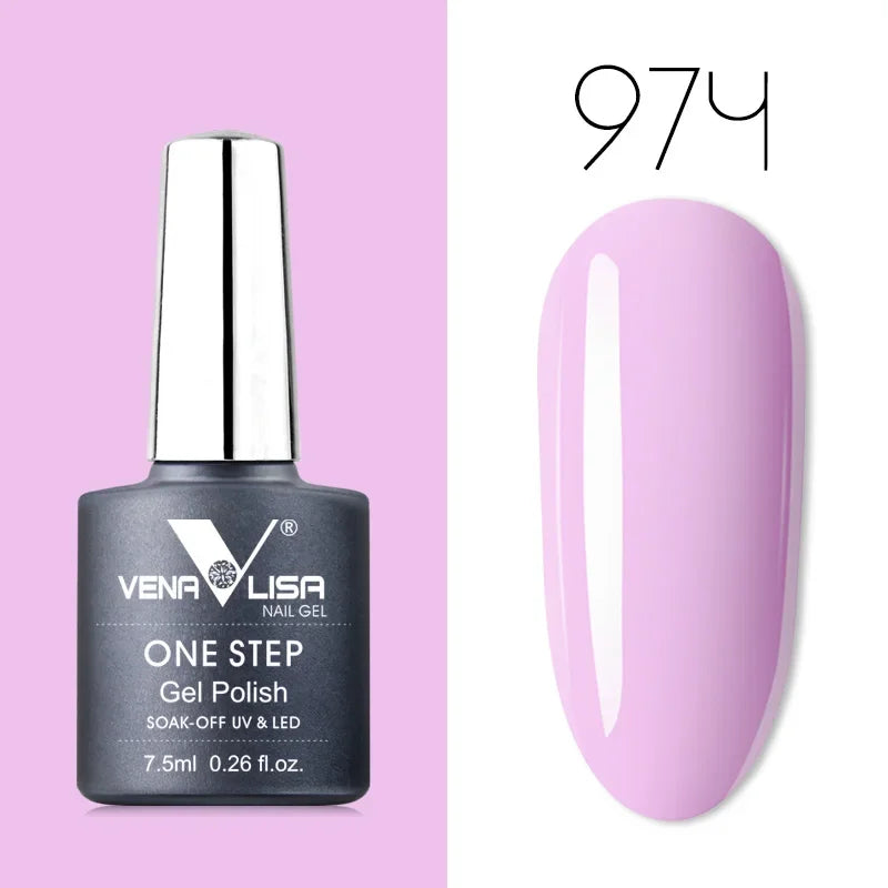 VENALISA 3-in-1 UV Gel Polish One-Step Gel Lacquer Organic Soak off Nail Art Varnish for LED/UV Light New Arrival Nail Salon