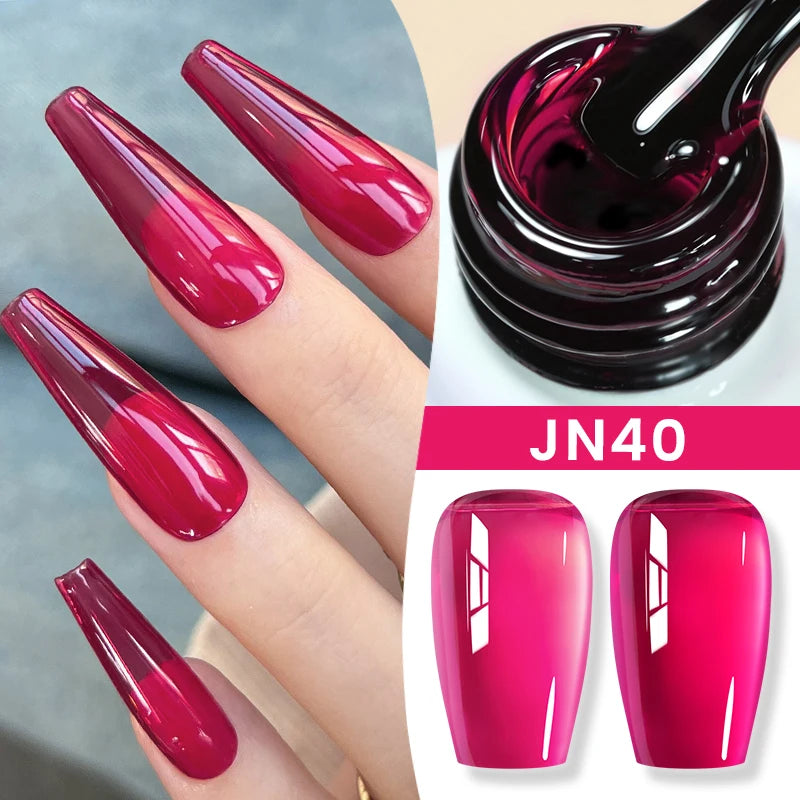 BORN PRETTY 10ml Translucent Color Gel Polish Jelly Nude Autumn Jelly Amber Semi Permanent UV Gel Nail Art Soak Off Gel Varnish