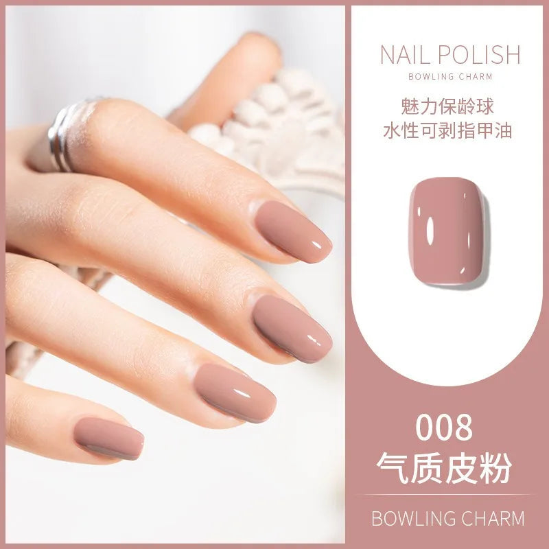 40 Colors New Nail Polish for Summer Water-based Quick Drying Tearable Nail Art Semipermanent Monochrome No Baking Lamp Varnish