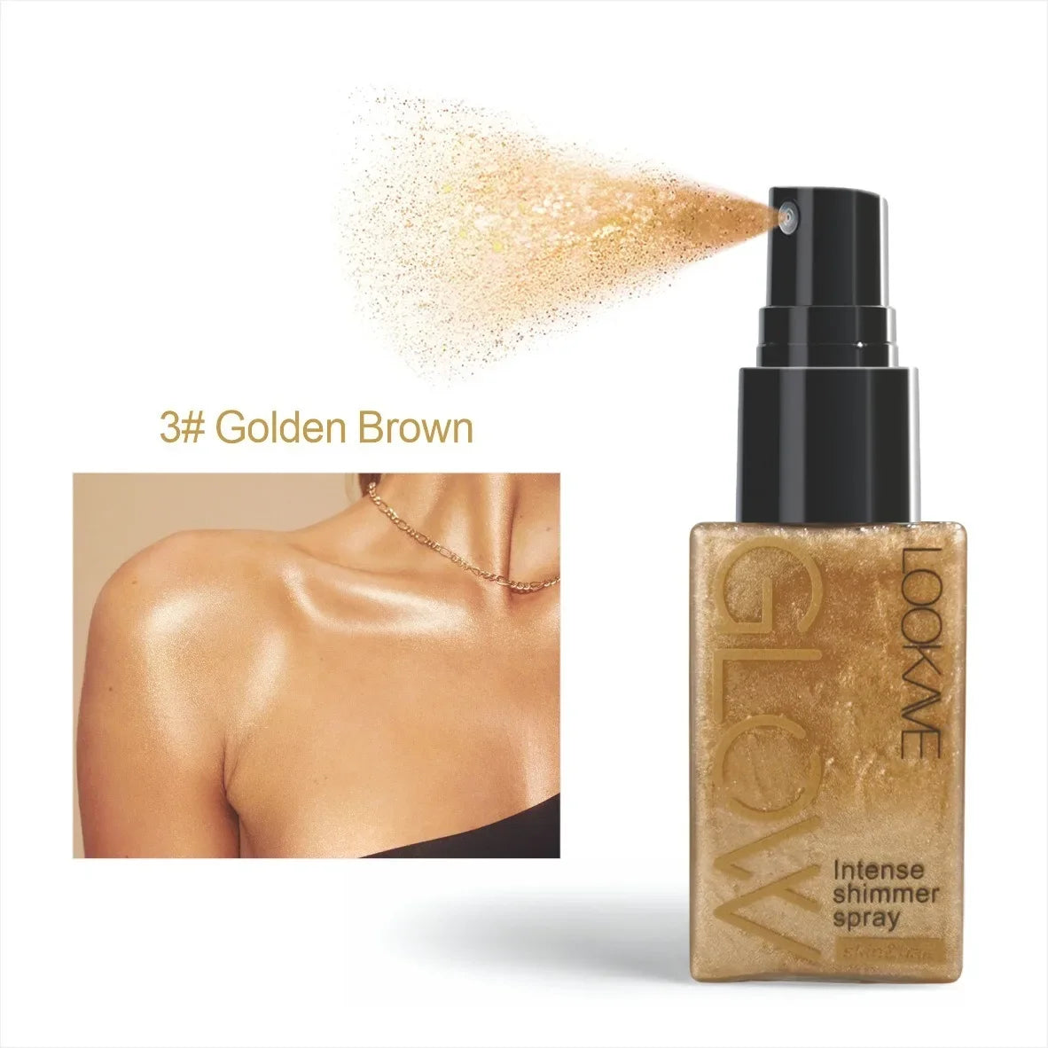 Diamond Liquid Highlight Waterproof High Gloss Glitter Body Bronzer Highlight Long-lasting Wear Face Contour Illuminator Makeup