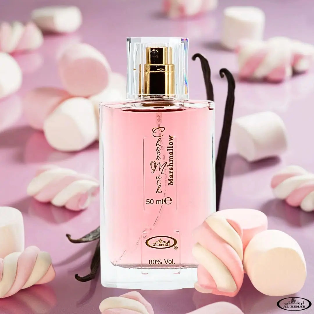 Al-Rehab Choco Musk Marshmallow Eau de Parfum for Women - 50ml (1.65 oz) | Gourmand Perfume with Strawberry, Marshmallow & Cocoa