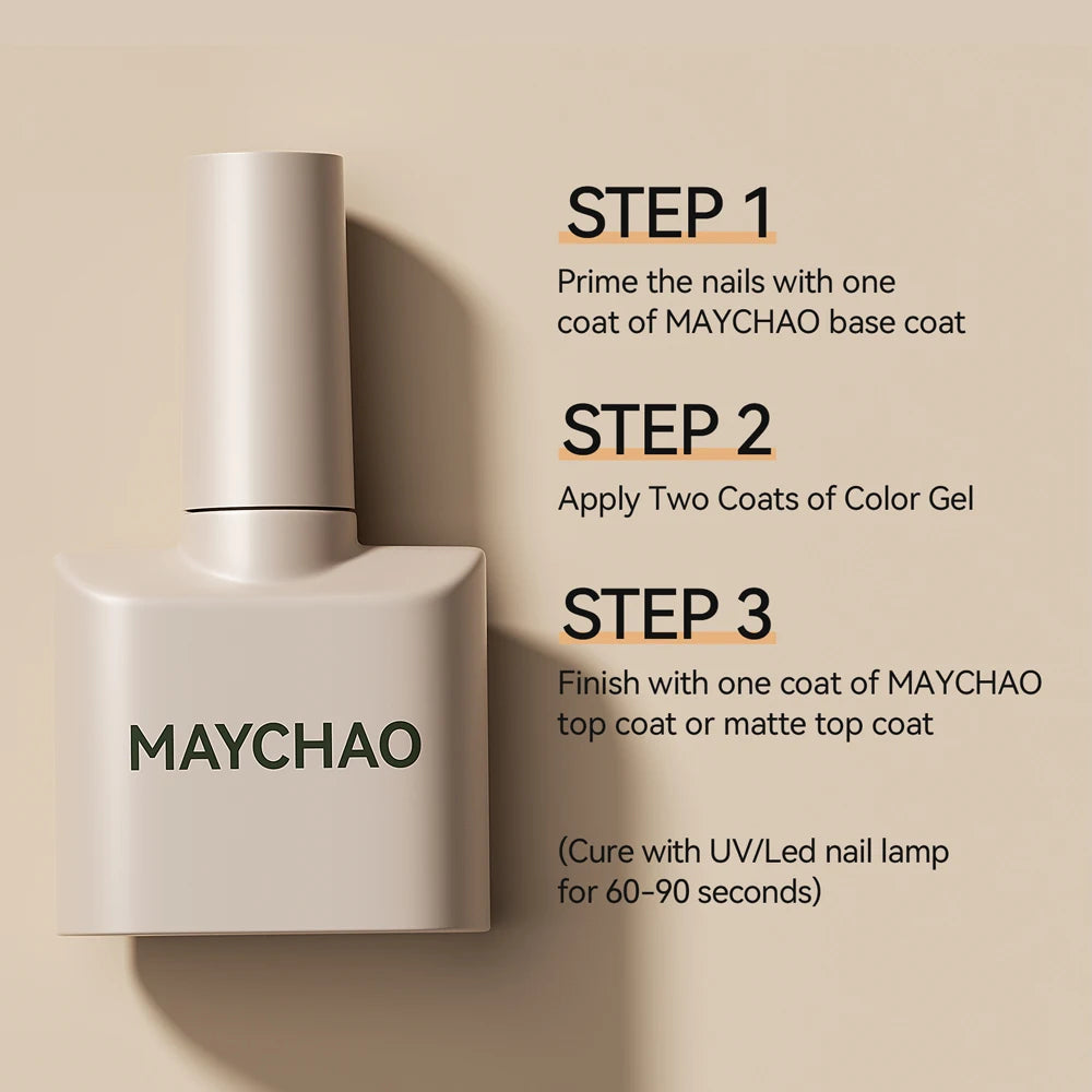 MAYCHAORomantic Galaxy Cat Eye Gel Nail Polish With Magnet Soak off UV Holographic Magnetic Rainbow Gel Polish for Nail Manicure