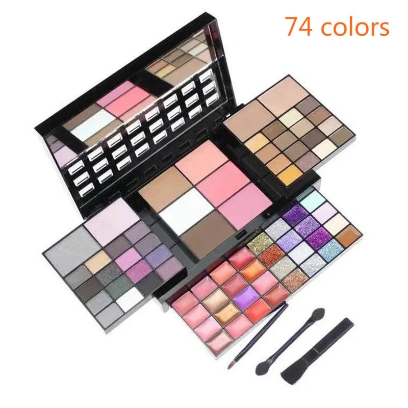 Matte and Shimmer Eyeshadow Palette - Waterproof Makeup Kit