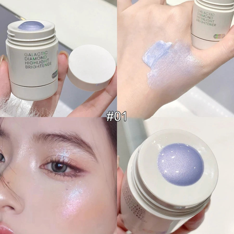 Pearlescent Diamond Liquid Highlighter Contour High Gloss Finish Luminizer Makeup Gel Face Body Brighten Glitter Natural Contour