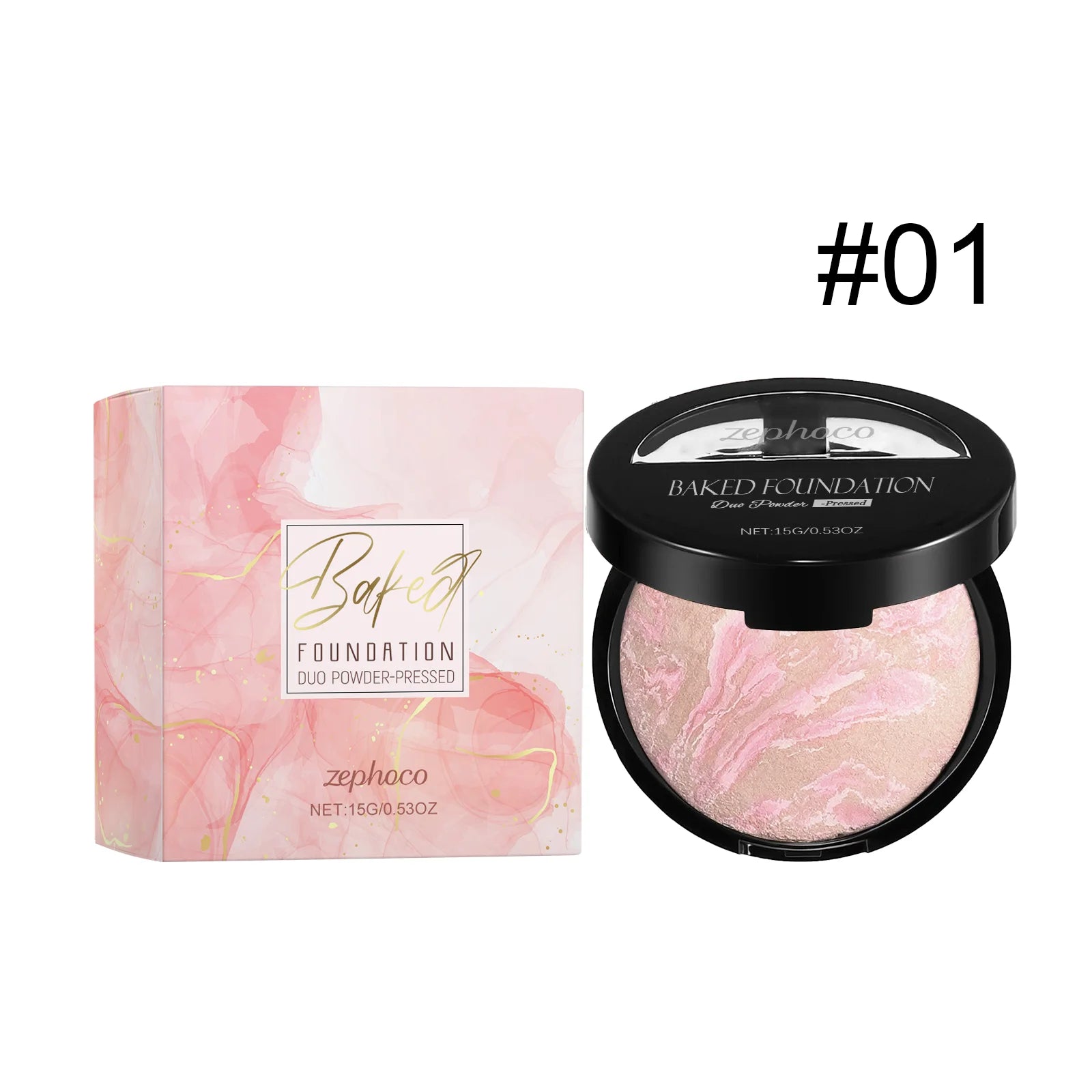 Full Coverage Pressed Powder Foundation Oil Control Brightening Waterproof Lasting Flawless Finishing Powder Face Makeup Setting