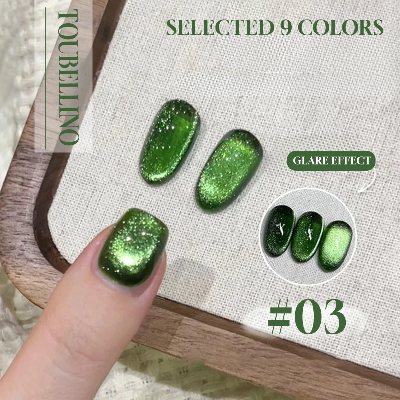 MIANEL 12ML Emperor Green Cat Eye Gel Nail Polish Whitenning Nails Green Nails Suitable For Nail Salons Nail Supplies  1-21pcs