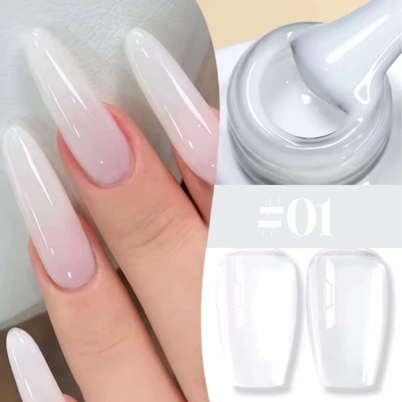 10ML 1-24PCS Milk White Jelly Gel Nail Polish Nail Art 2026 New Popular Nail Supplies UV LED Light Nails Black Red Nails