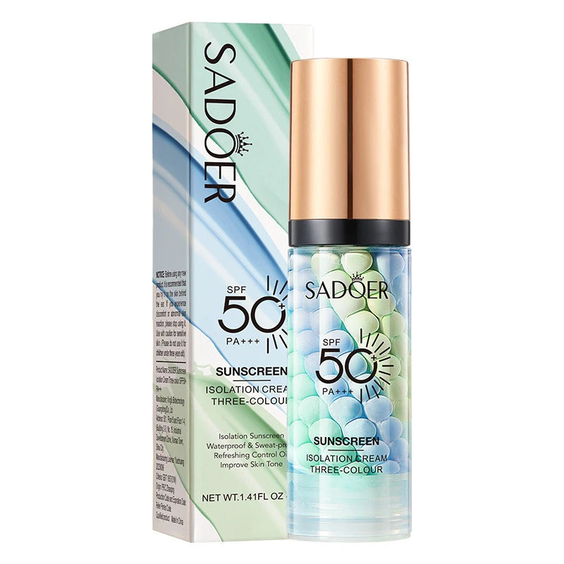 Three-color Repair And Isolation Cream Protective Primer Before Makeup Moisturizing Isolation Milk 40g