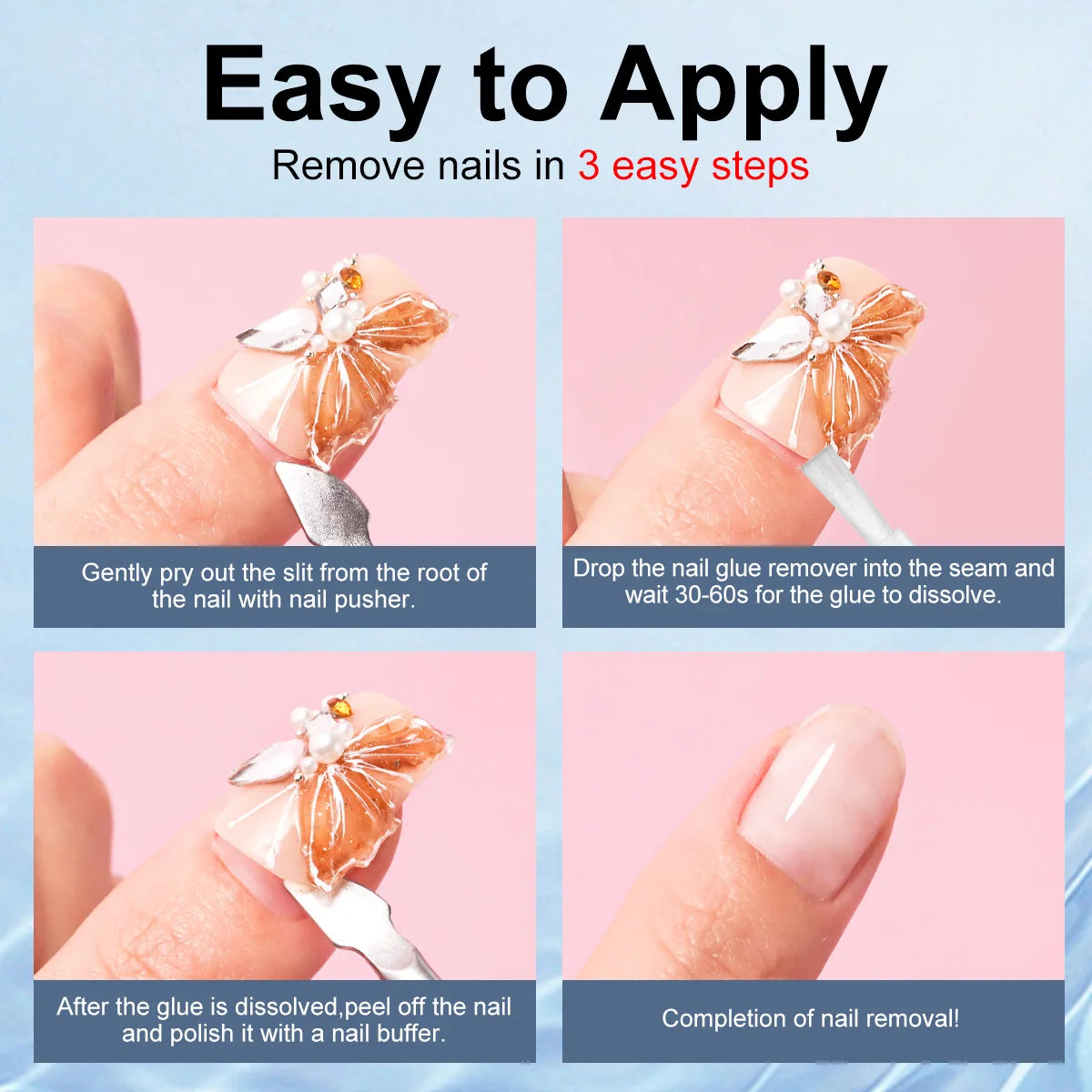 10ML Nail Gel Remover Quickly Remove Fake Nail Liquid Nail Gel Shed Remover Harmless Nail Degumming Agent Nail Salon Supplies