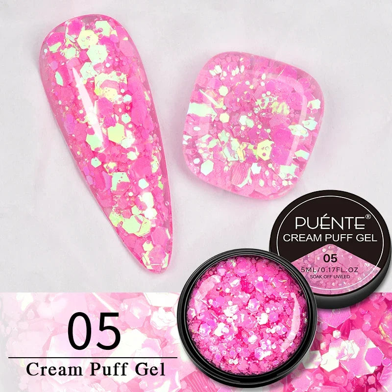 PUENTE 5ml Metallic Painting Liner Gel Polish Bright Mirror Effect Semi-Permanent UV Nail Varnish For Stunning French Nail Art