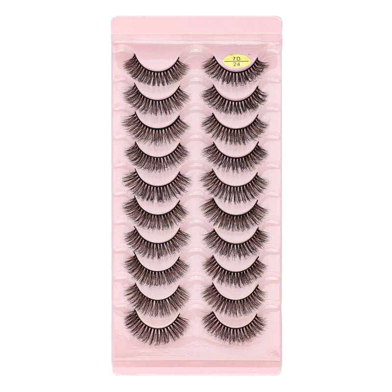 SHIDISHANGPIN 3/5/16 Pairs Natural Long False Eyelashes Dramatic Fluffy 3D Mink Lashes Wispy Wholesale Eye Lashes Thick Cils