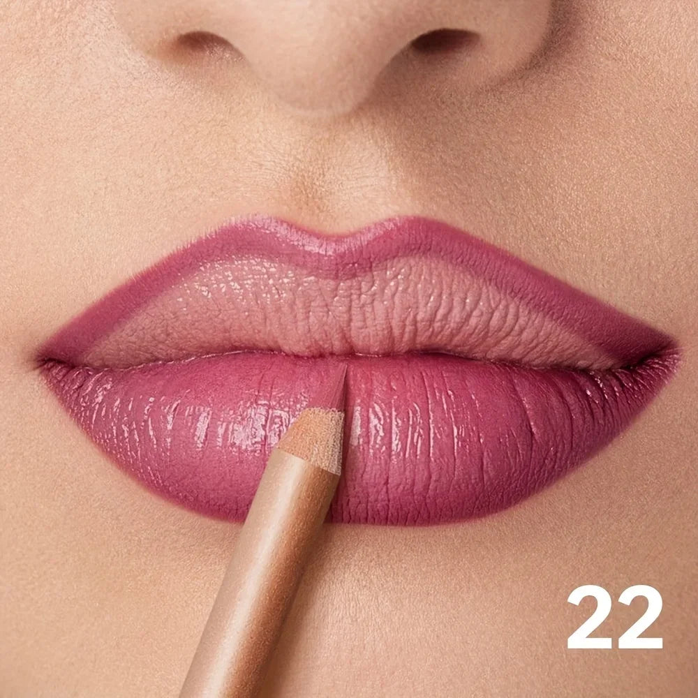 Waterproof Matte Lip Liner, Long Lasting High Pigment Lip Pencil, Smooth Precise Lip Contour for Women