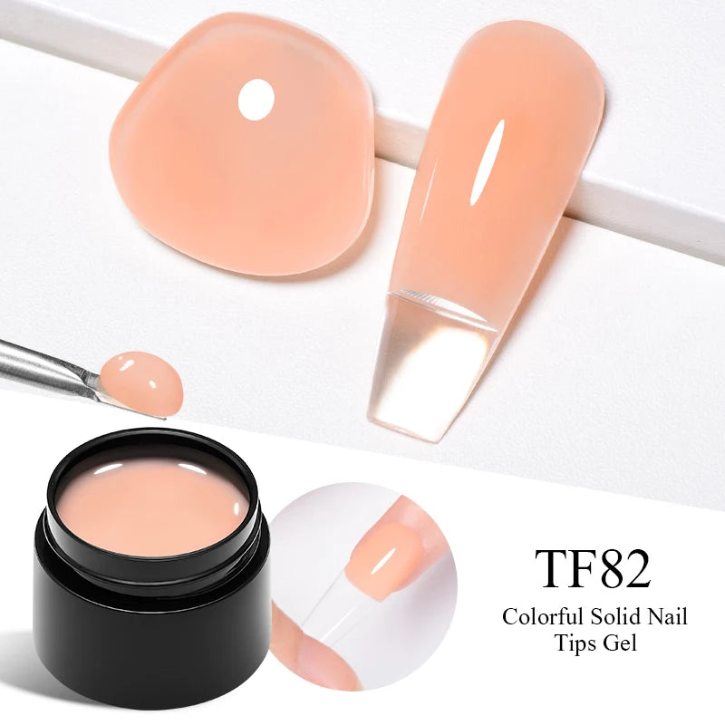 Milky White Nail Extension Gel Clear Nude Building UV Gel For Nails Finger Extensions Form Tips French Nails Manicure Nail Art
