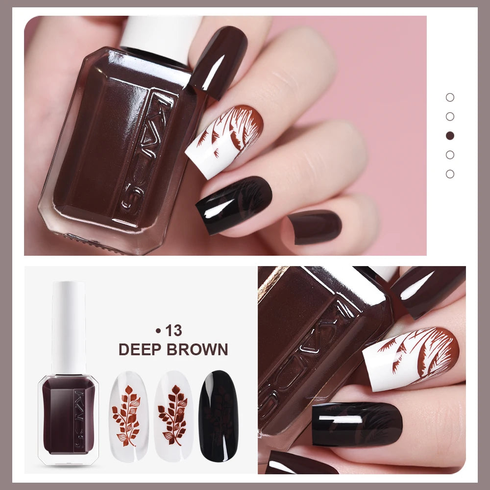 KADS Professional 11ml 24 Colors Nail Stamping Polish Gold Silver Nails Art Varnish for Stamping Plate DIY Nail Printing Polish