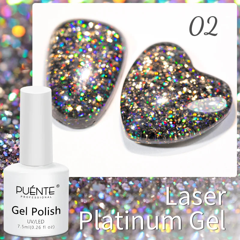 PUETNE 7.5ML Amber Moonlight Cat Magnetic Gel Nail Polish Winter Nails Jelly Glass Cat Eye Soak Off UV Semi-Permanent Varnish