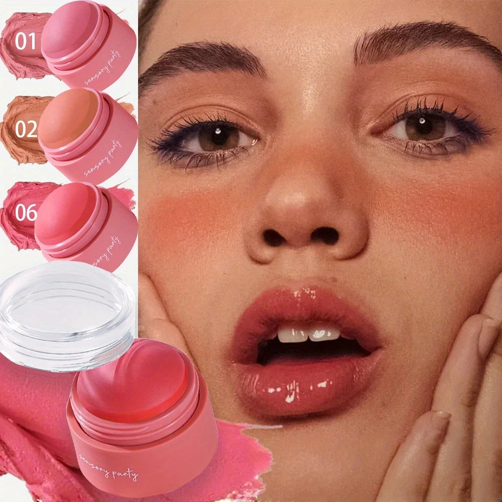 6 colors Waterproof Blush Cream - Long-Lasting, Multi-Use Makeup for Women