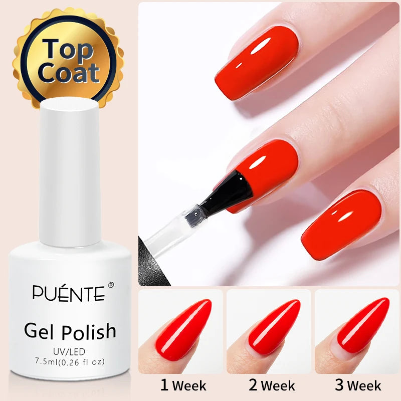 PUENTE 5ml Metallic Painting Liner Gel Polish Bright Mirror Effect Semi-Permanent UV Nail Varnish For Stunning French Nail Art