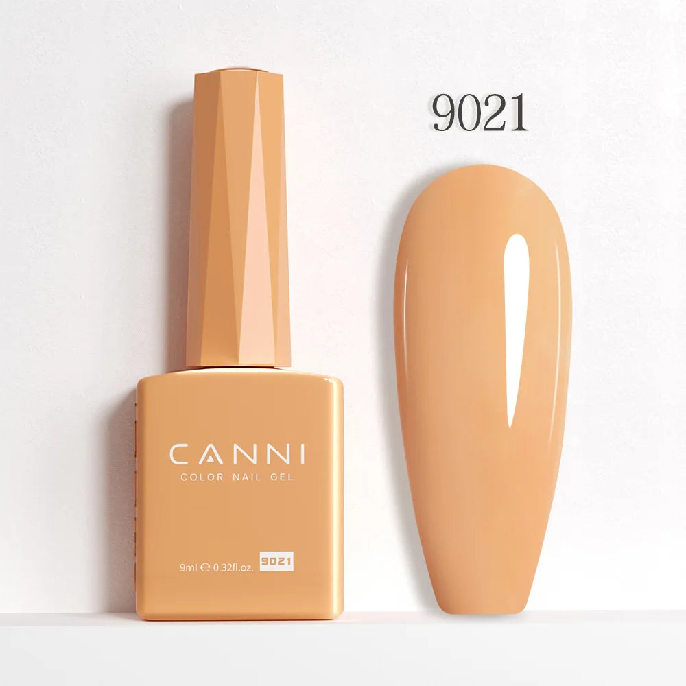 CANNI Hema Free Nail Gel Polish Fall Color Collection Semi Permanent Diamong Long Wear Top Coat Red Gorgeous JellyNude Color 9ml