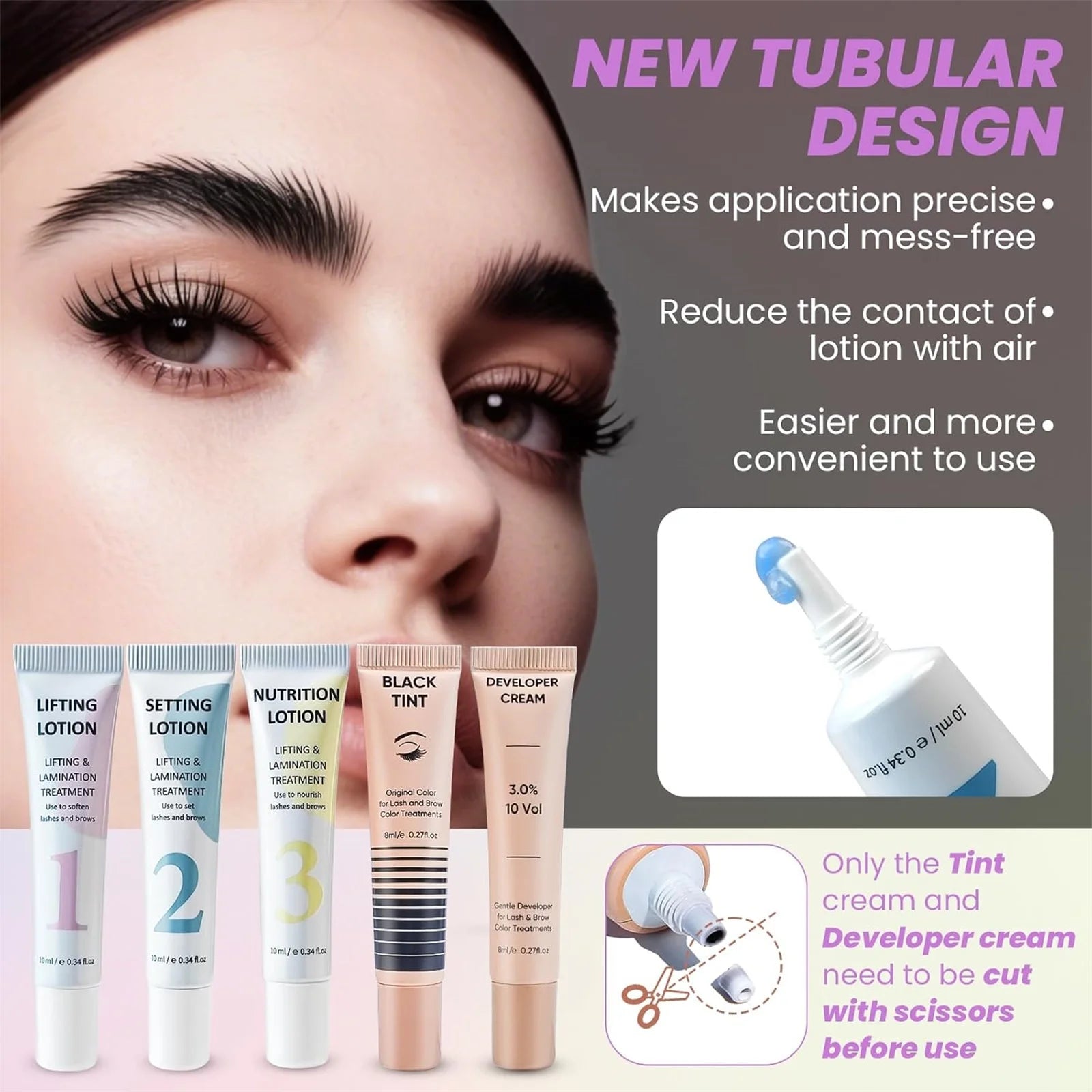 Permania Lash Lift and Brow Lamination Kit with Black Tint