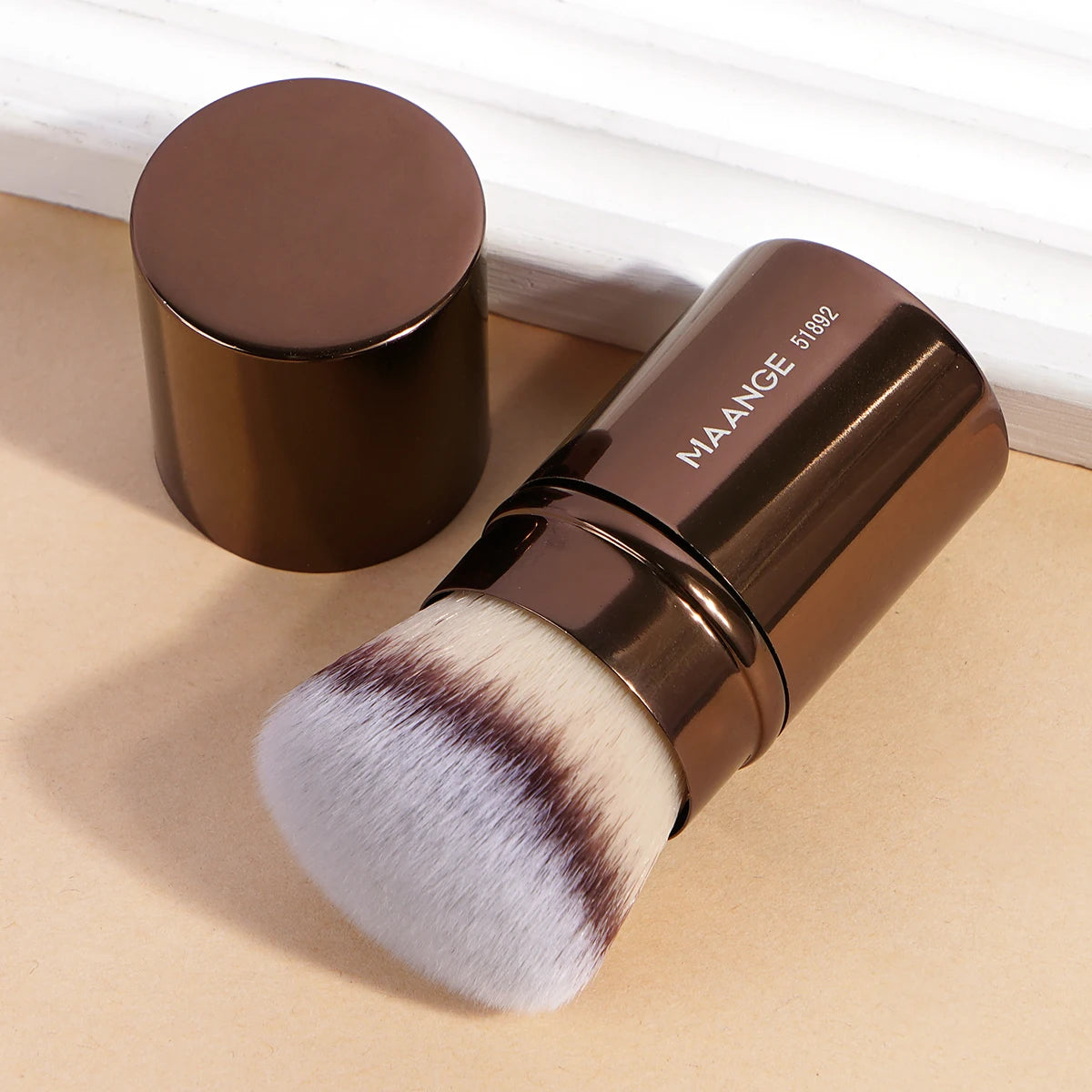 MAANGE Professional Makeup Brush Set Dual-ended Foundation Loose Brush For Blush Contour Soft-Bristle Skin-friendly Travel