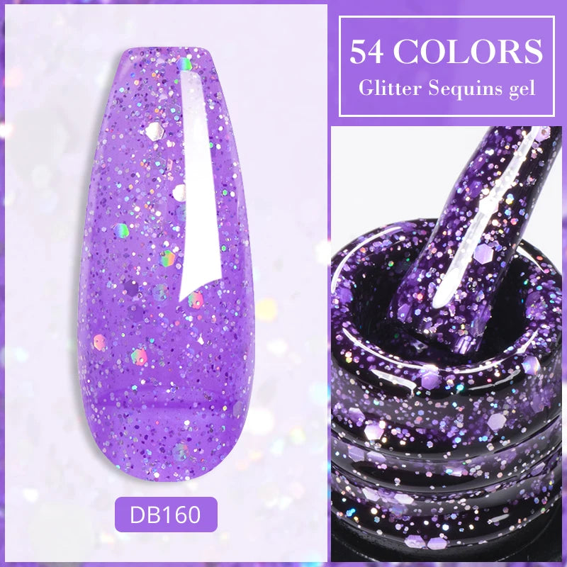 7ML Ice Transparent Glass Bead Moonlight Cat Eye Magnet Gel Nail Polish Jelly Ultra Shine Glitter Semi Permanent Soak Off UV Gel