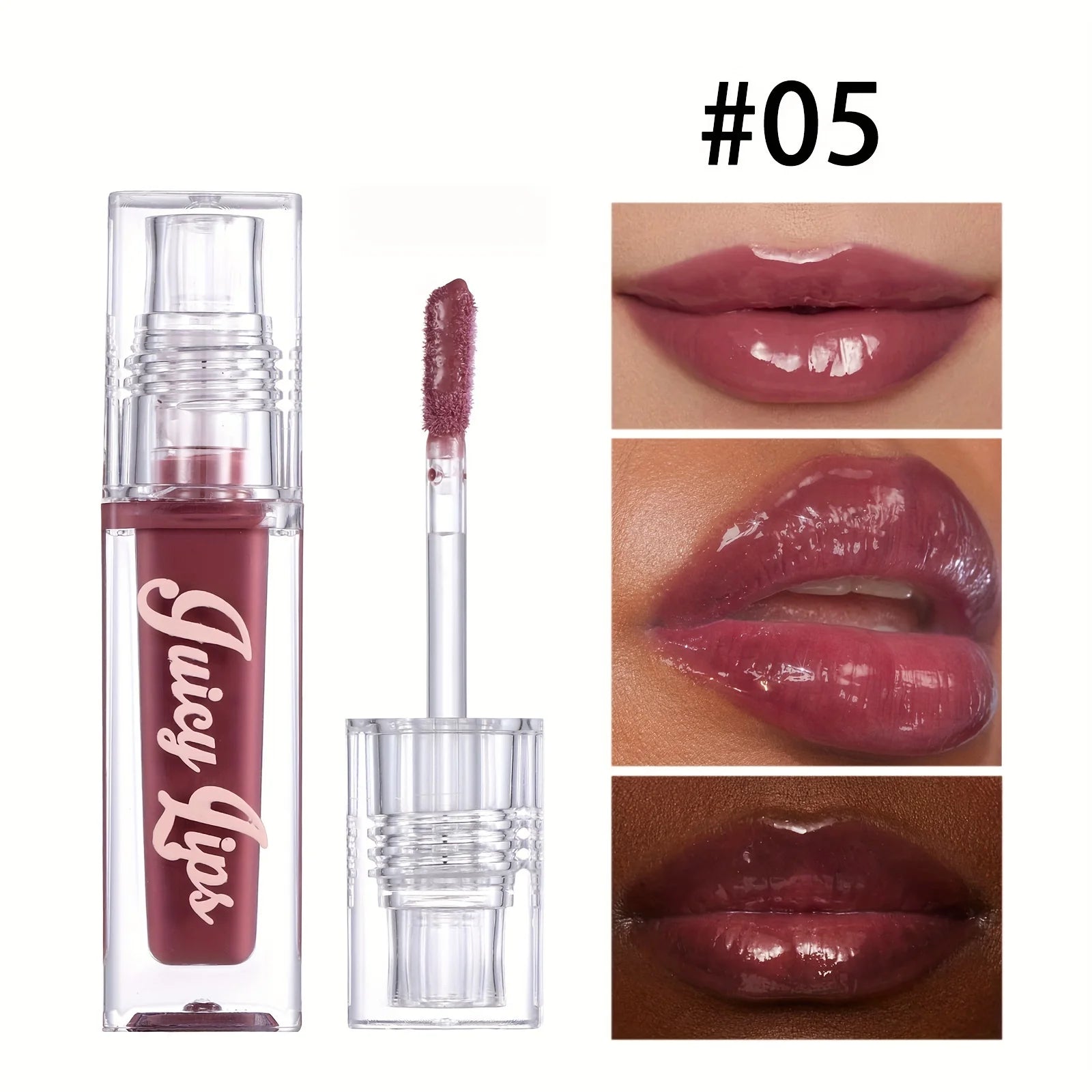 Hydrating Crystal Lip Oil - Plumping & Moisturizing Gloss Tinted