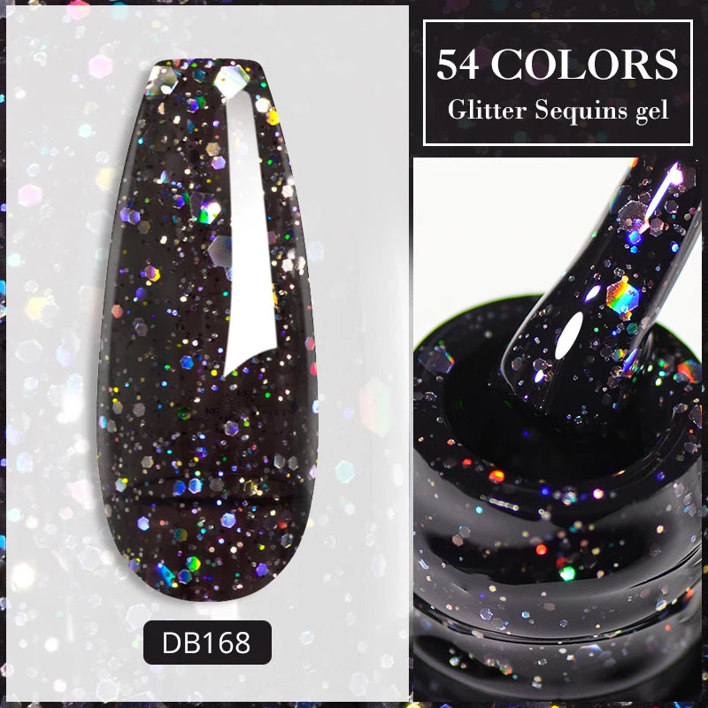 7ML Ice Transparent Glass Bead Moonlight Cat Eye Magnet Gel Nail Polish Jelly Ultra Shine Glitter Semi Permanent Soak Off UV Gel