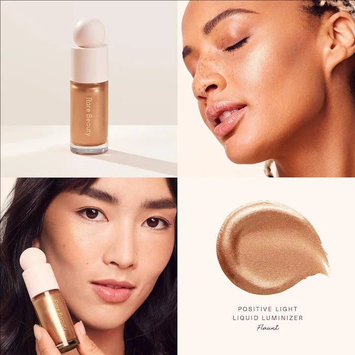 Rare Beauty Positive Light Liquid Contour Luminizer Highlight Contouring Liquid Blush Makeup Face Shimmer Shine Lipstick Makeup