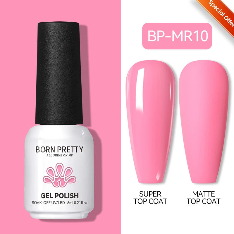 BORN PRETTY 10ml Sliver Carat Mirage Reflective Glitter Gel Nail Polish Sparkling Ultra Shine Soak Off UV Nail Art Gel Varnish