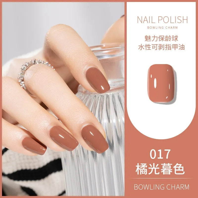40 Colors New Nail Polish for Summer Water-based Quick Drying Tearable Nail Art Semipermanent Monochrome No Baking Lamp Varnish