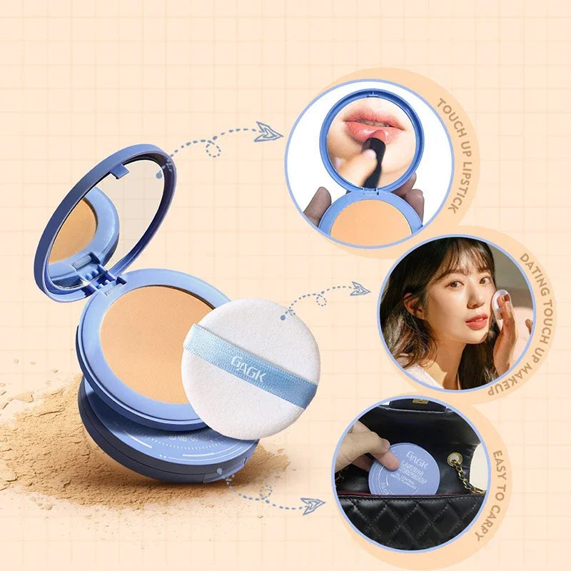 Translucent Bronzer Powder Makeup Nude Face Oil Control Matte Brighten Waterproof Set Press Loose Powder Korean Dupes Cosmetics