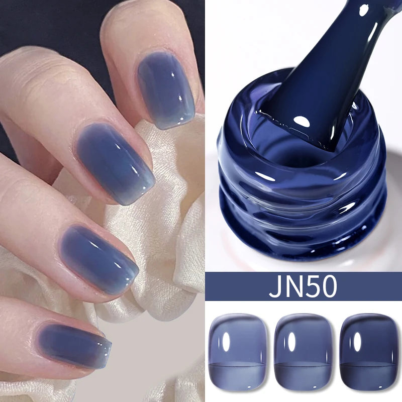 BORN PRETTY 10ml Blood Red Jelly Gel Nail Polish Halloween Nails Art Gel Polish Sheer Translucent Nail Gel for Winter Manicure