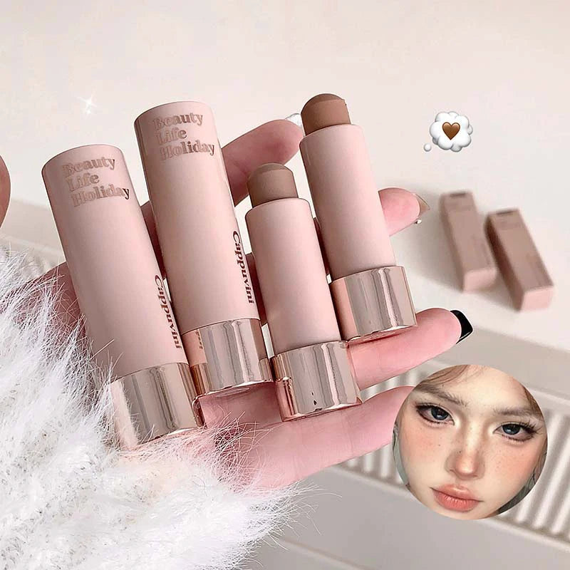 Nose Shadow Contour Stick Natural Matte Gray Coffee Nose Shadow 3D Contouring Bronzer Long Lasting Silky Shading Powder Makeup