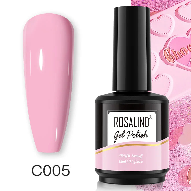 ROSALIND 7ml/15ml Summer Green Gel Nail Polish Semi Permanent Nail Art Manicure Soak Off Top Base Matt Hybrid Varnishes UV Gel