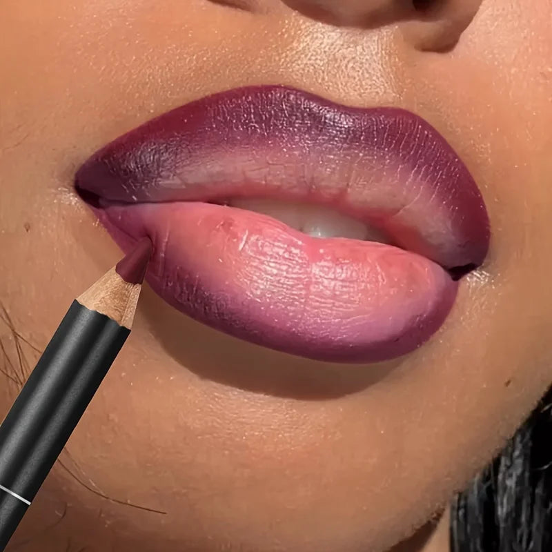 Velvet Matte Lip Liner, Waterproof Non-Fading Long Lasting Lip Pencil, Smooth Application Lip Contour Makeup for Women