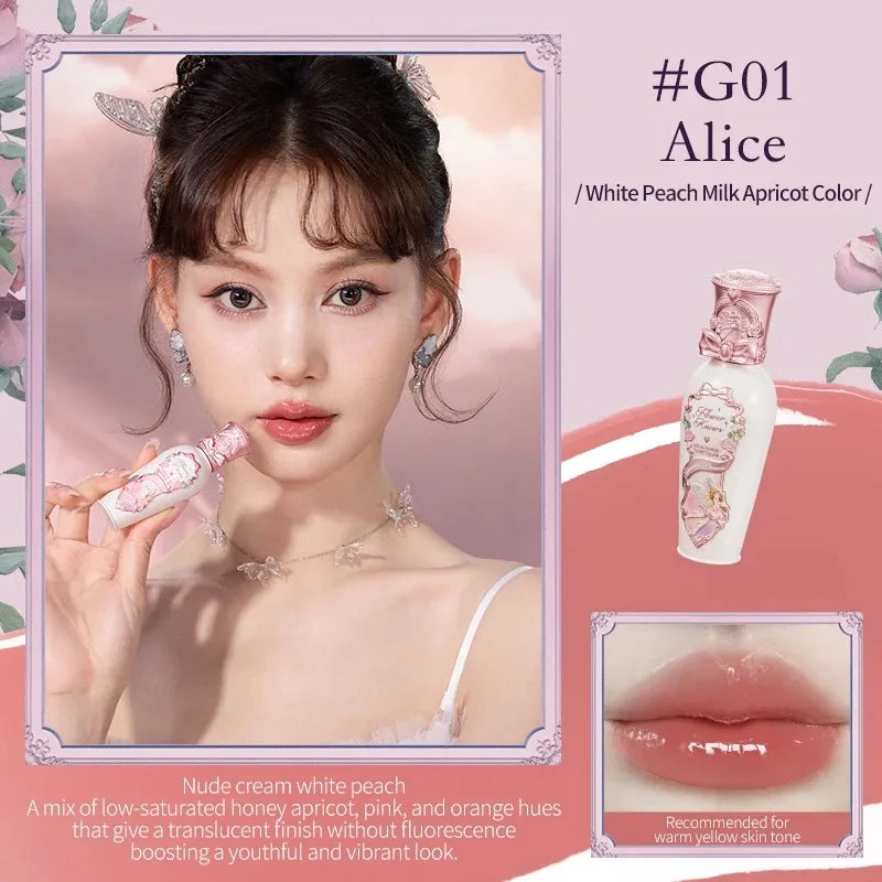 Flower Knows Midsummer Fairytales Collection Coating Film Forming Lip Balm Provides Moisturizing Non Sticky Properties Lip Glow