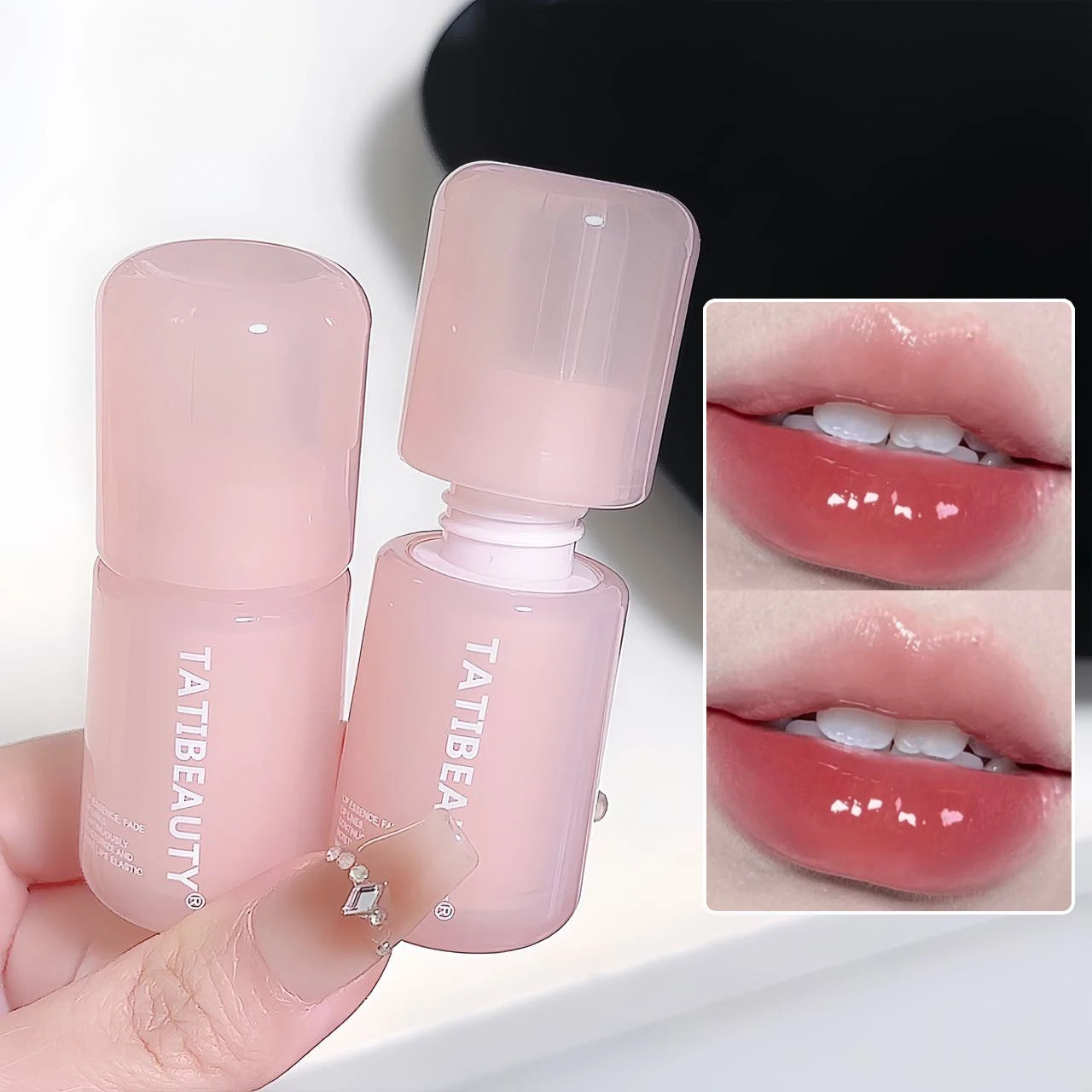 DIKALU Mirror Water Lip Gloss Crystal Jelly Lipstick Hydrating Plumping Moisturizing Colored Lip Tint Lips Care Makeup Beauty