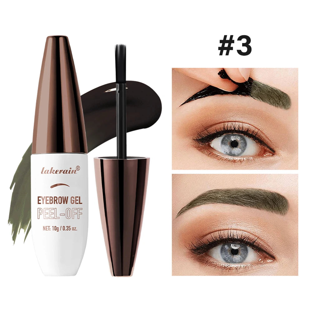 Waterproof Peel Off Eyebrow Gel Tint Semi Permanent Tattoo Brow Tint Transfer-proof, For Fuller & Defined Looking Brows Makeup