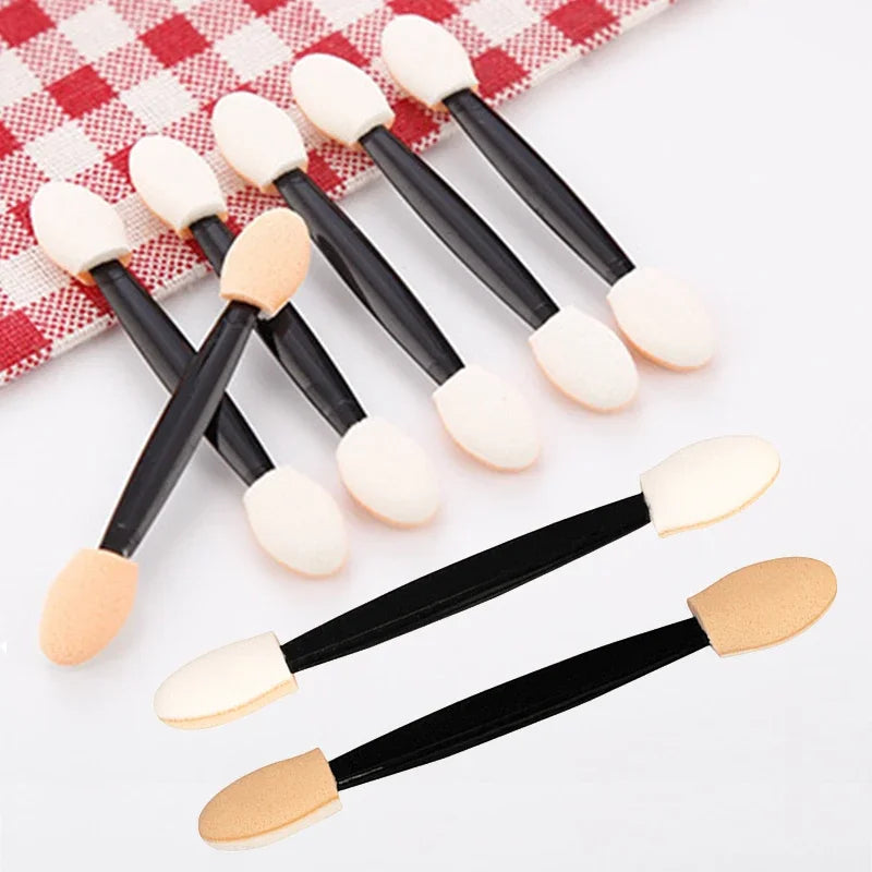 Wholesale 50/30Pcs Disposable Eyeshadow Brush Portable Double End Sponge Eye Shadow Applicators Beauty Makeup Tools