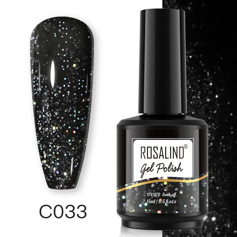 ROSALIND 7ml/15ml Summer Green Gel Nail Polish Semi Permanent Nail Art Manicure Soak Off Top Base Matt Hybrid Varnishes UV Gel