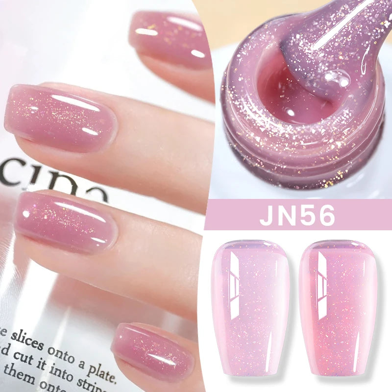 BORN PRETTY Milky White Jelly Nude Gel Nail Polish 10ml White Translucent Soak Off Gel Vernis Semi Permanent Need UV Light Cure