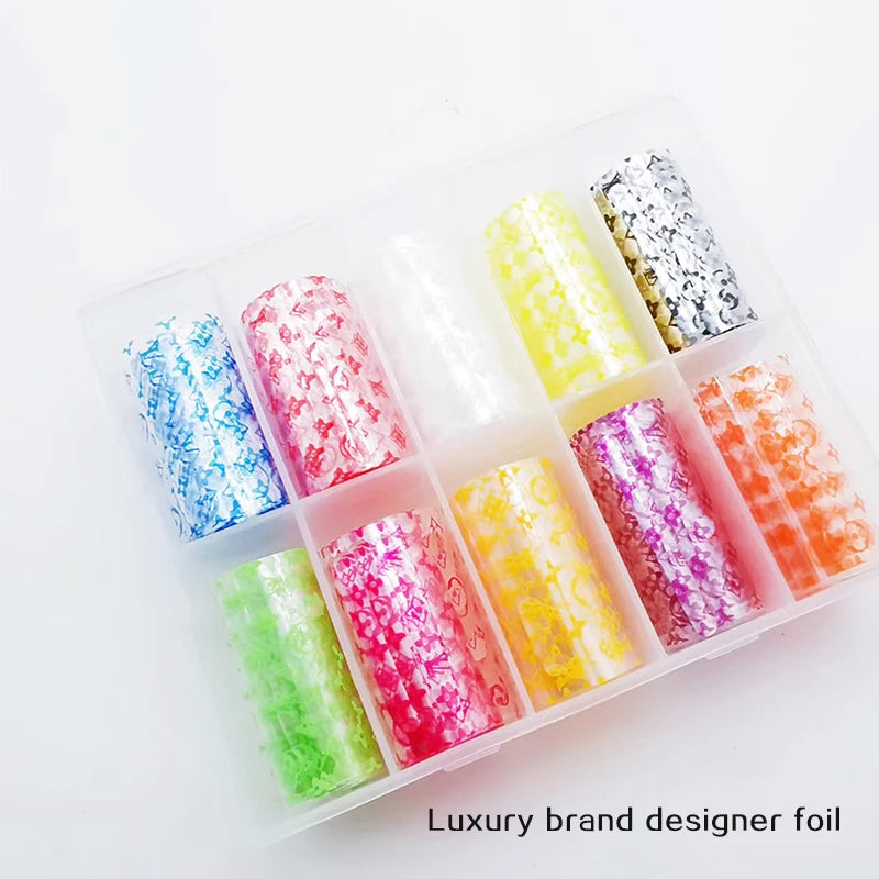 Neon Jelly Animal Nail Foils for Transfer Paper Stickers Sliders Adhesive Wraps DIY Water Leopard Print Nail Art Decorations