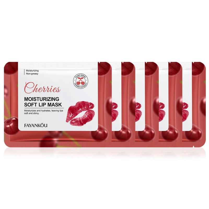 FAYANKOU Cherry Crystal Collagen Lip Mask Moisturizing Plump Lips Lips Moisturizer Lip Patches Lips Plumper Skin Care Products
