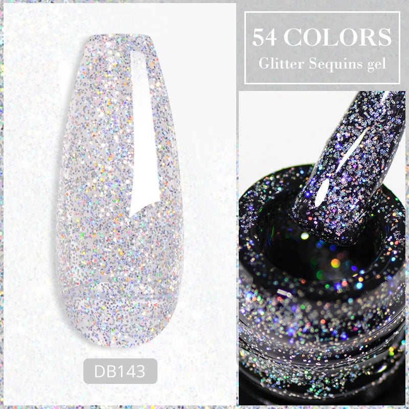 7ML Ice Transparent Glass Bead Moonlight Cat Eye Magnet Gel Nail Polish Jelly Ultra Shine Glitter Semi Permanent Soak Off UV Gel