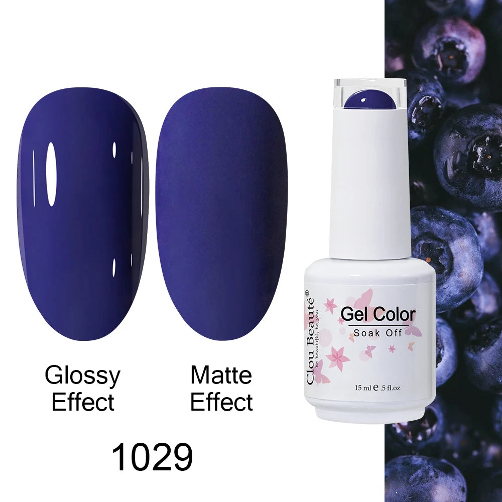 Clou Beaute Royal Blue Color Winter Trendy Semi Permanent Nail Art Manicure Varnishes Gel Nail Polish Hybrid Base Gel Top Coat