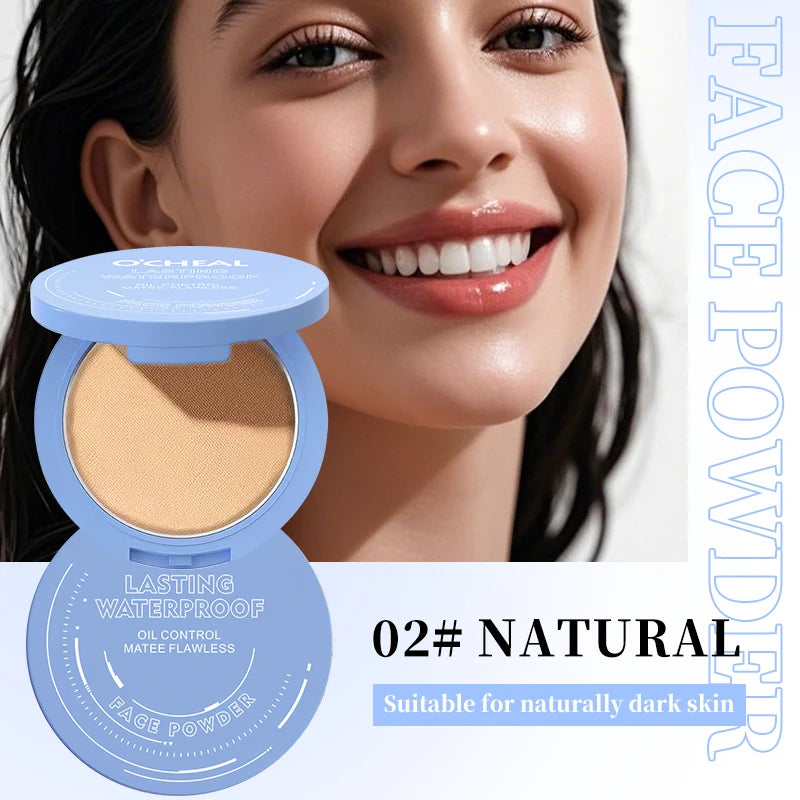 Ocheal Matte Face Setting Powder Oil-control Lightweight Radiant Foundation Pressed Powder Face Full Coverage Makeup Cosmetic