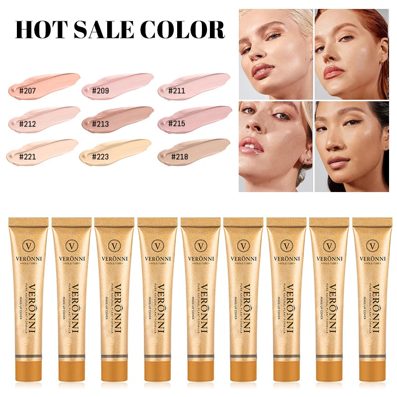 Long-lasting waterproof and sweatproof concealer with natural nude Maquiagem Liquid Concealer Beauty Face  Cosmetics Makeup Base